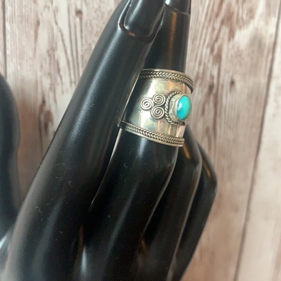 𝅺turquoise 925 Silver Treliske Ring - Picture 2 of 5